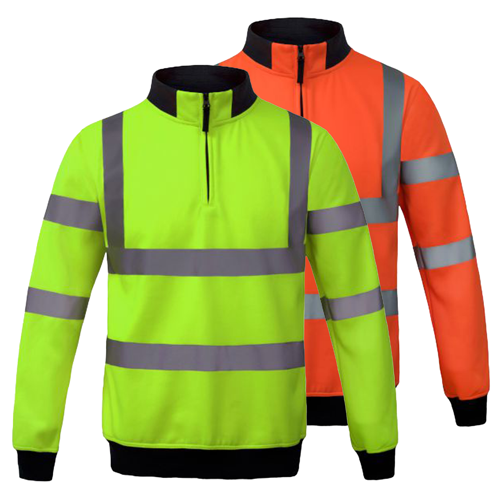 AQUA HI-VIS QUARTER ZIP SWEAT SHIRT EN ISO 20471