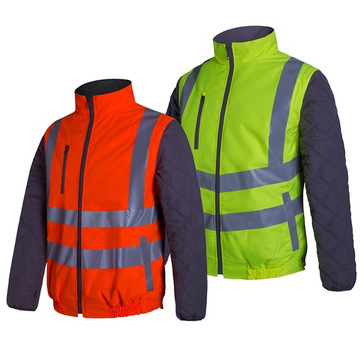 [BW484] REVERSIBLE HI VIS RIPSTOP BODYWARMER