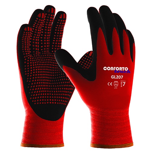 [GL207] CONFORTO- touch NITRILE FOAM DOTTED GLOVES